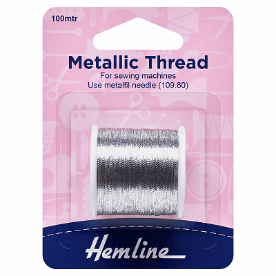 H242.S Metallic Thread: Silver - 100m.. 